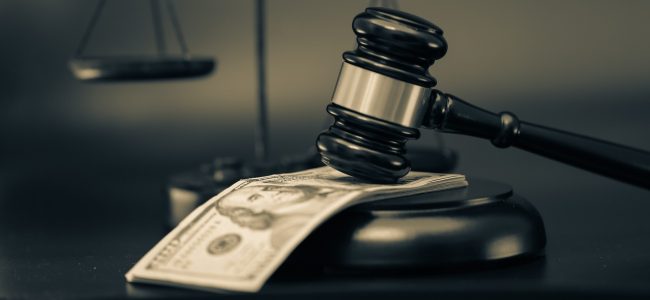 gavel; money; verdict; damages